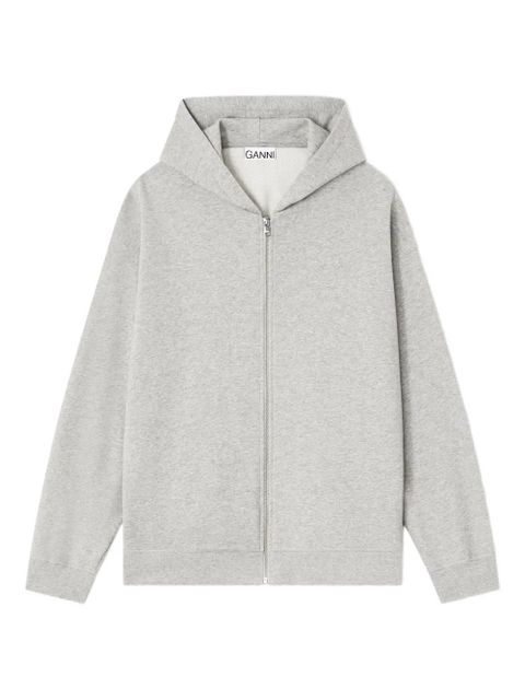 GANNI teddy zip hoodie - Grey - zdjęcie produktu nr 1