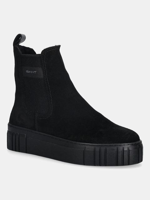 Gant sztyblety zamszowe Snowmont damskie kolor czarny na platformie ocieplone 31553098 - zdjęcie produktu nr 1