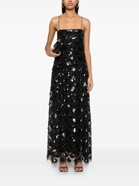 ROTATE BIRGER CHRISTENSEN sequinned maxi dress - Black