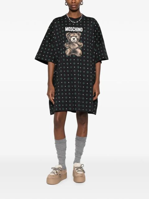 Moschino bear-print mini dress - Black - zdjęcie produktu nr 2