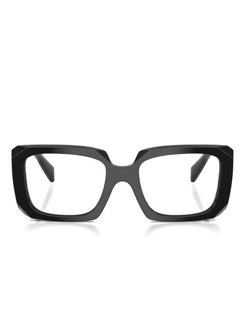 Prada Eyewear geometric-frame glasses - Black