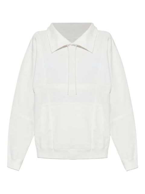 MM6 Maison Margiela drawstring spread-collar sweatshirt - White - zdjęcie produktu nr 1