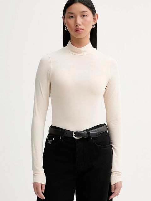 G-Star longsleeve kolor beżowy z półgolfem D27968-E299 - zdjęcie produktu nr 1