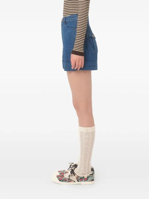 Valentino Garavani lightweight denim shorts - Blue