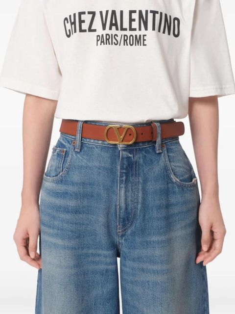 Valentino Garavani 30mm VLogo Signature belt - Brown