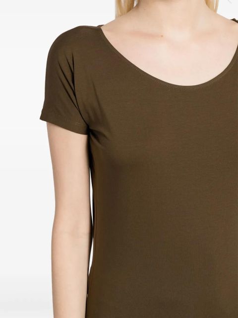 LEMAIRE U-neck T-shirt - Brown