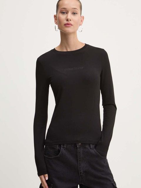 Guess Jeans longsleeve damski kolor czarny W4YI22 J1314 - zdjęcie produktu nr 1