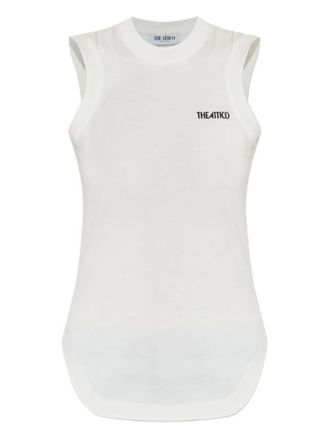The Attico Reese logo sleeveless top - White - zdjęcie produktu nr 1
