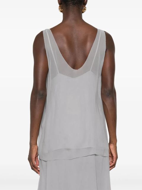 TOTEME V-neck slip top - Grey