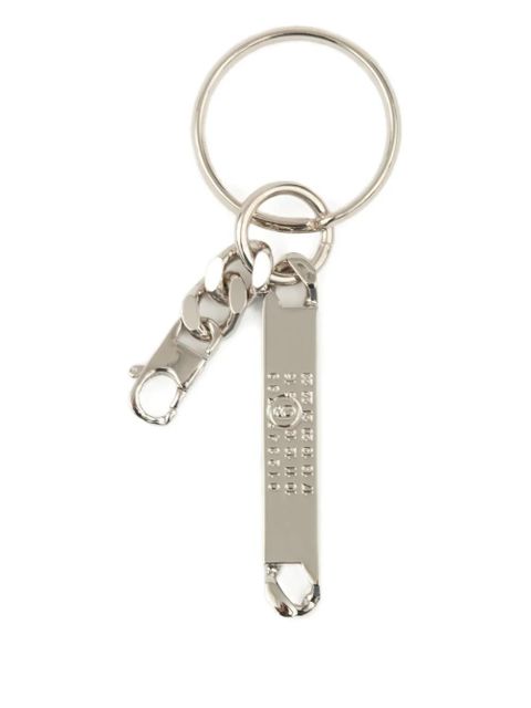 MM6 Maison Margiela numbers-motif keyring - Silver - zdjęcie produktu nr 1