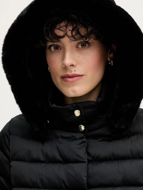 Geox kurtka puchowa BETTANIE kolor czarny zimowa W5626H T3122