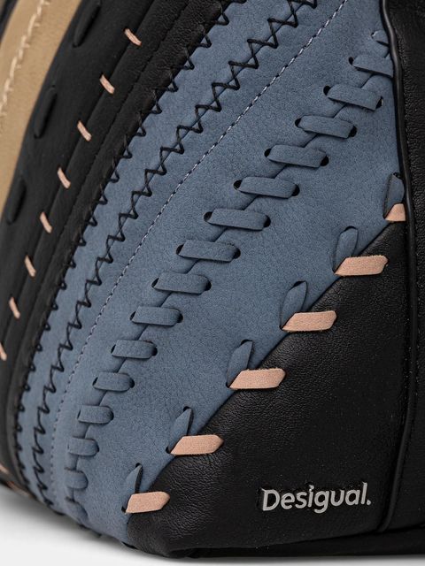 Desigual plecak QUEBEC WHIPSTITCH SU damski kolor czarny mały wzorzysty 25WAKP09
