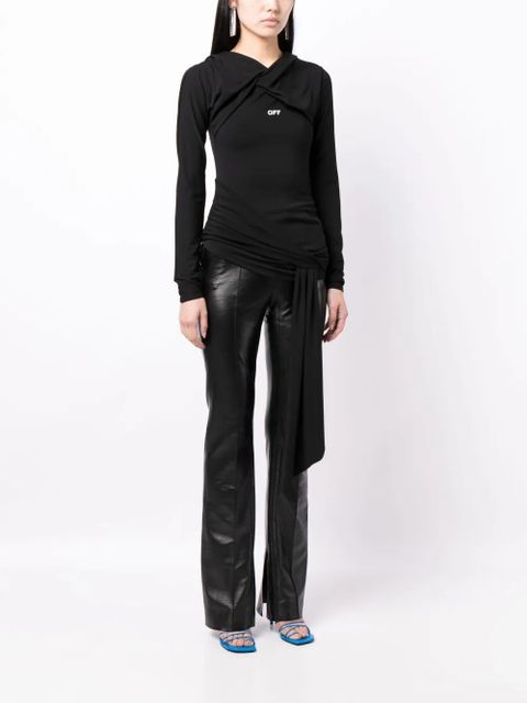 Off-White Fluid Jer Twist hooded top - Black - zdjęcie produktu nr 2