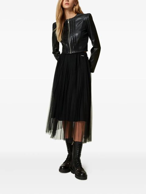 TWINSET pleated midi skirt - Black - zdjęcie produktu nr 2