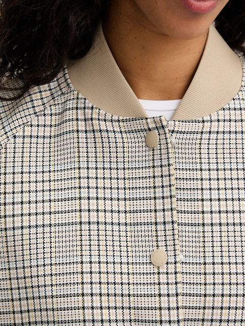 Marc O'Polo kurtka bomber kolor beżowy przejściowa oversize 5000007540