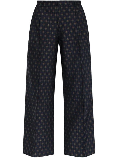 ETRO geometric-print palazzo pants - Blue - zdjęcie produktu nr 1