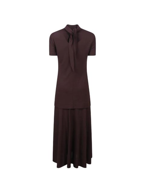 Jil Sander roll-neck maxi dress - Brown - zdjęcie produktu nr 2