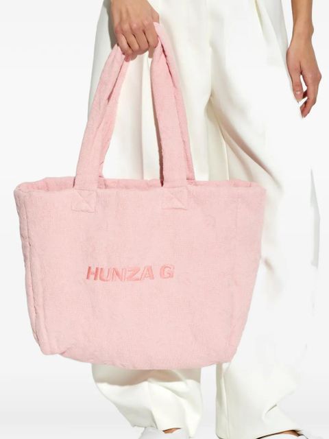 Hunza G Sunny towelling tote beach bag - Pink - zdjęcie produktu nr 2
