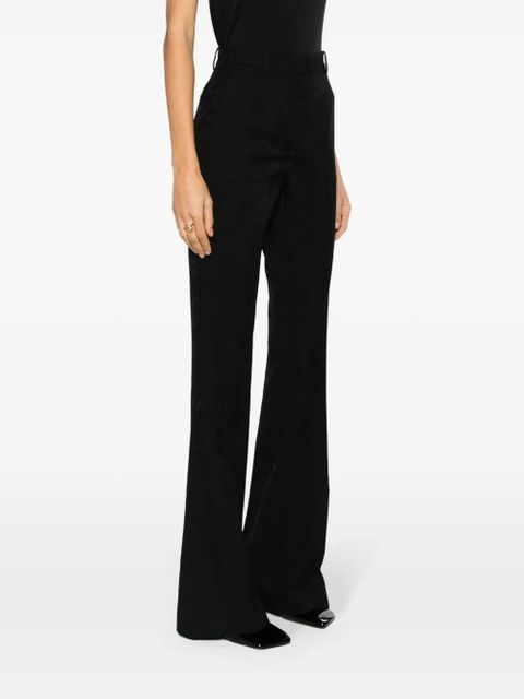 Versace baroque-jacquard flared trousers - Black