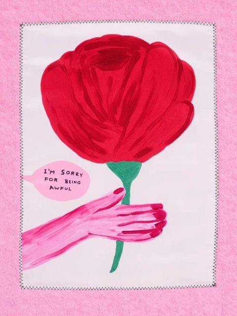 Marc Jacobs Oh Rose print fringed scarf - Pink