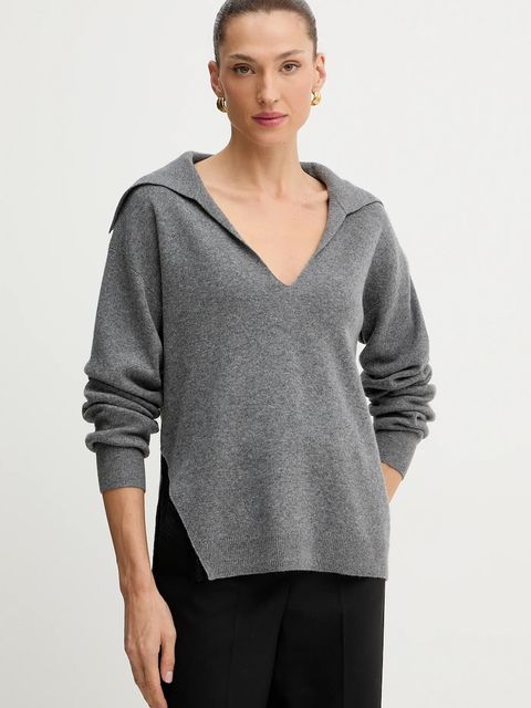 BOSS sweter wełniany kolor szary z golfem 50547882 - zdjęcie produktu nr 1