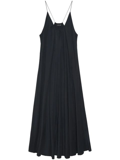 ANINE BING Aida gathered midi dress - Black - zdjęcie produktu nr 1