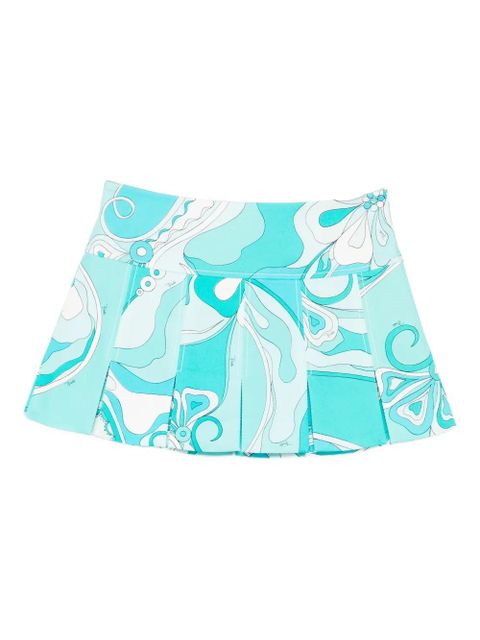 PUCCI pleated print mini skirt - Blue - zdjęcie produktu nr 1