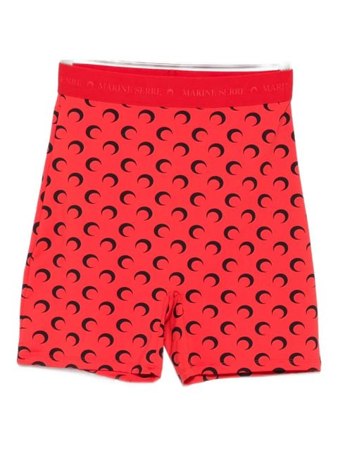 Marine Serre crescent moon-motif tights - Red - zdjęcie produktu nr 1