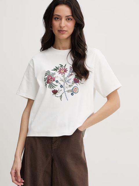 Weekend Max Mara t-shirt bawełniany SABATO - zdjęcie produktu nr 2