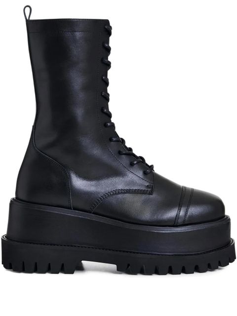 Essentiel Antwerp platform lace-up combat boots - Black - zdjęcie produktu nr 1