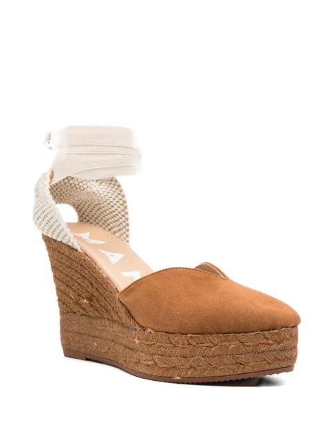 Manebi tie-detail almond-toe espadrilles - Brown - zdjęcie produktu nr 2