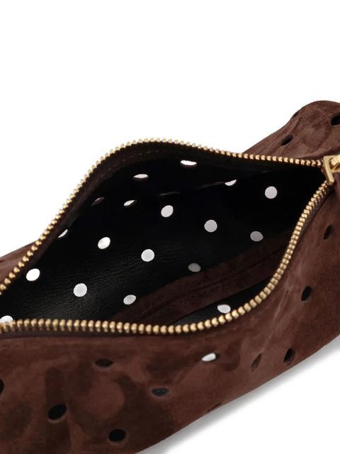 Manu Atelier mini Cylinder perforated shoulder bag - Brown - zdjęcie produktu nr 2