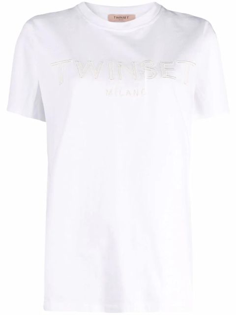 TWINSET logo embroidered T-shirt - White - zdjęcie produktu nr 1