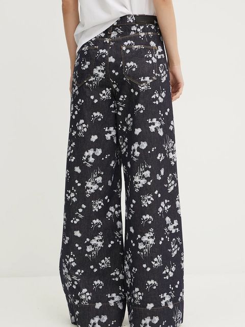 Karl Lagerfeld jeansy damskie kolor granatowy A3W10012