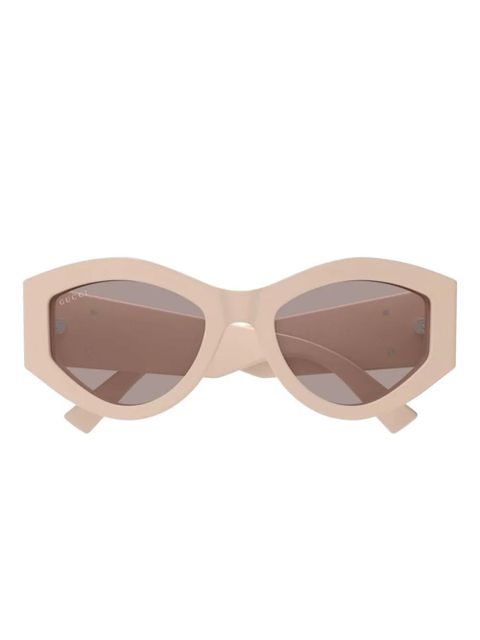 Gucci Eyewear geometric logo sunglasses - Neutrals - zdjęcie produktu nr 1