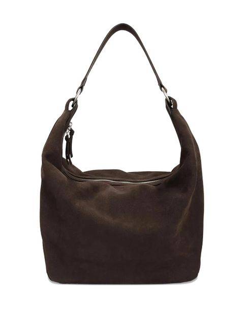Marge Sherwood City zipped pocketed suede shoulder bag - Brown