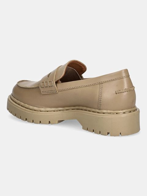 Geox mokasyny skórzane D BLEYZE damskie kolor beżowy na platformie D16QDB 00043 C5322