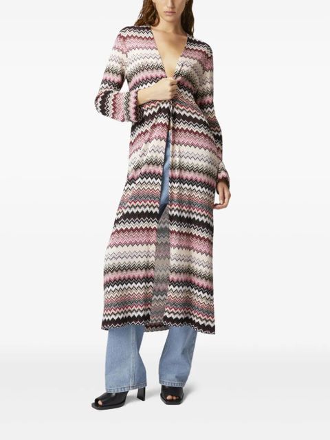 Missoni zigzag long cardigan - Pink - zdjęcie produktu nr 2