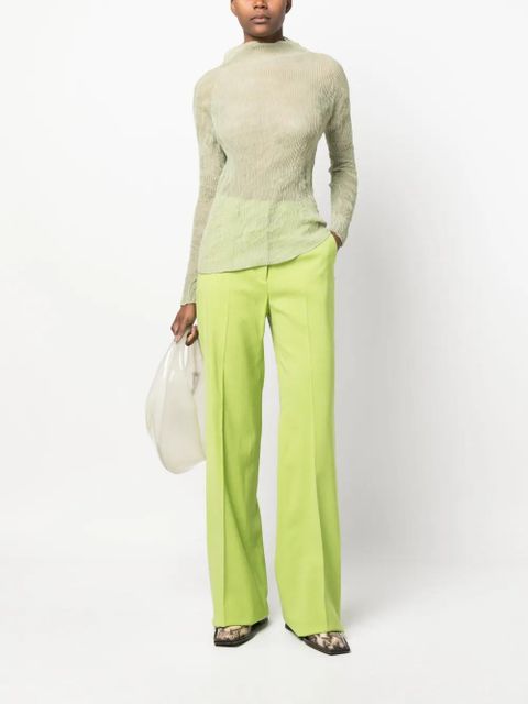 Sportmax high-waisted wide leg trousers - Green - zdjęcie produktu nr 2