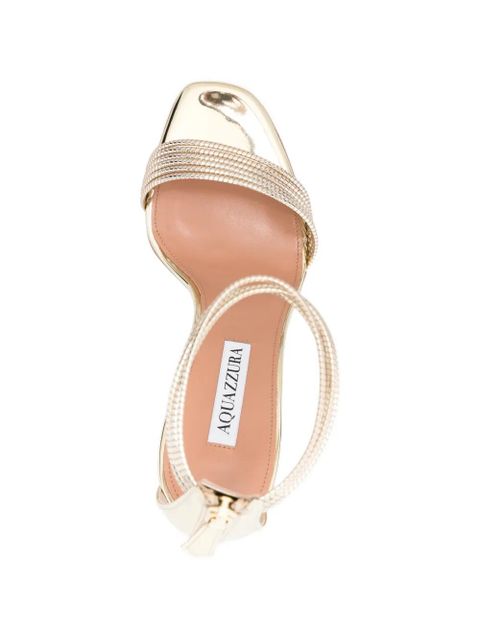 Aquazzura Sway braided ankle strap sandals - Gold