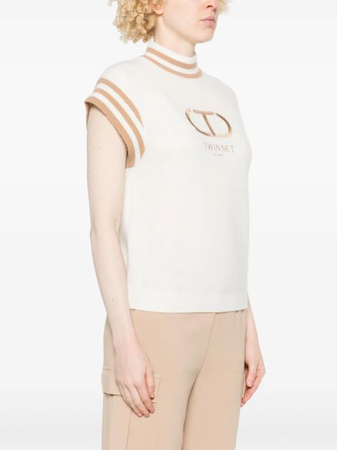 TWINSET logo-embroidered sweater - White