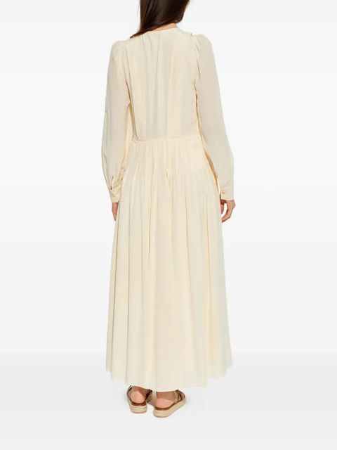 Ulla Johnson Veria lace-up midi dress - Neutrals