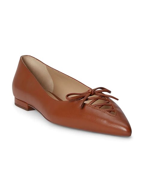 Lauren Ralph Lauren baleriny skórzane Londyn Lace Up - zdjęcie produktu nr 1