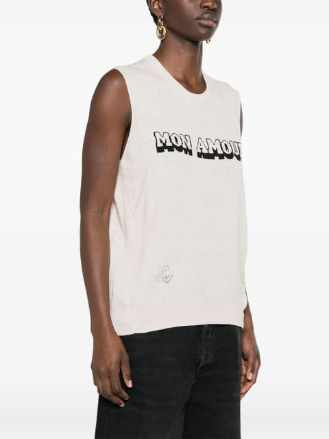 Zadig&Voltaire Nida Li Mon Amour knitted top - Neutrals