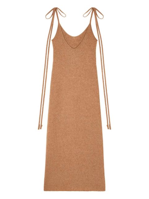 Alanui Finest tie-detail maxi dress - Brown - zdjęcie produktu nr 1
