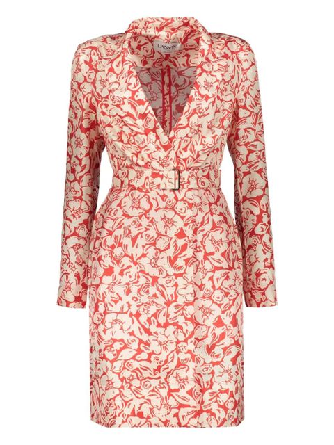 Lanvin floral-print mini dress - Red - zdjęcie produktu nr 1
