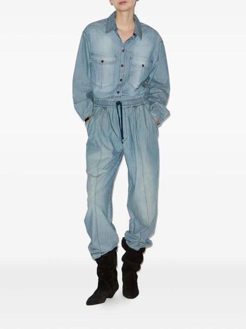 MARANT ÉTOILE drawstring elastic catalia trousers - Blue - zdjęcie produktu nr 2