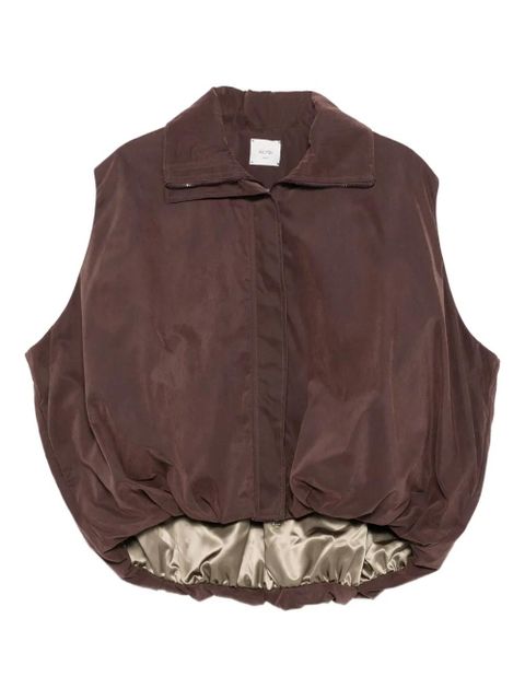 Alysi elasticated-waist sleeveless gilet - Brown