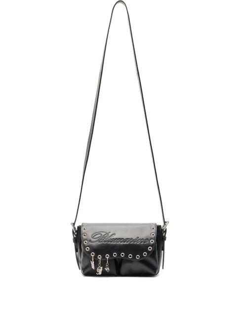 Blumarine eyelet butterfly-charm shoulder bag - Black - zdjęcie produktu nr 1