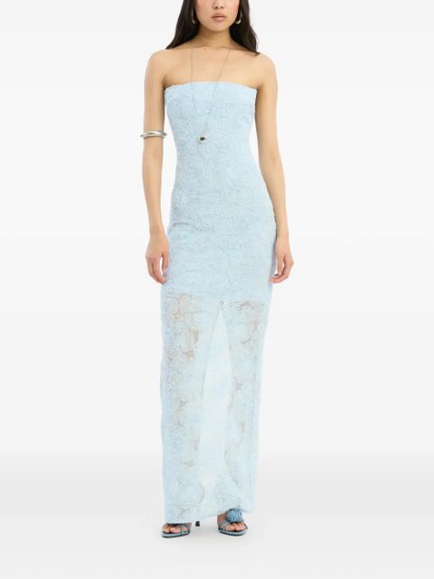 ROTATE BIRGER CHRISTENSEN floral mesh tube maxi dress - Blue - zdjęcie produktu nr 2
